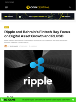 Ripple and Bahrain’s Fintech Bay Focus on Digital Asset Growth