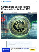 Canton Price Surges Toward Breakout After Spike of 10%