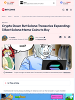 Crypto Down But Solana Treasuries Expanding: 3 Best Solana Meme Coins to Buy - 99Bitcoins