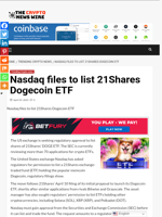 Nasdaq files to list 21Shares Dogecoin ETF - The Crypto News Wire