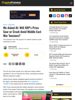We Asked AI: Will XRP's Price Soar or Crash Amid Middle East War Tensions?
