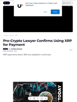 Pro-Crypto Lawyer Confirms Using XRP for Payment - U.Today