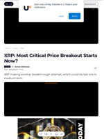 XRP: Most Critical Price Breakout Starts Now? - U.Today