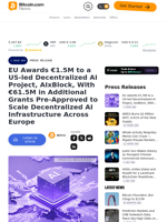 EU Awards €1.5M to a US-led Decentralized AI Project, AIxBlock, With €61.5M in Additional Grants Pre-Approved to Scale Decentralized AI Infrastructure Across Europe – Press release Bitcoin News