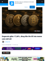 Dogecoin giảm 17%, meme coin mới huy động 27 triệu USD