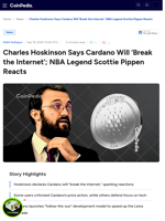 Charles Hoskinson Says Cardano Will ‘Break the Internet’; NBA Legend Scottie Pippen Reacts