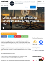 Missed Bitcoin at $1? Missed Ethereum at $0.10? Don’t miss TAN | Live Bitcoin News