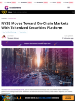 NYSE Moves Toward On-Chain Markets With Tokenized Platform