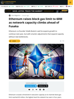 Ethereum Validators Push Gas Limit to 60M in Major Capacity Boost