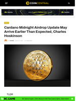 Midnight Airdrop Update May Arrive Earlier Than Expected, Charles Hoskinson