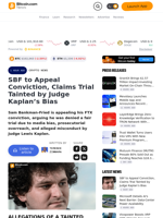 SBF to Appeal Conviction, Claims Trial Tainted by Judge Kaplan’s Bias – Crypto News Bitcoin News