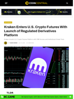 Kraken Enters U.S. Crypto Futures With Launch of Regulated Derivatives Platform