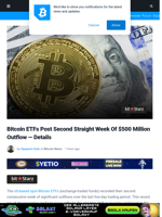 Bitcoin ETFs Post Second Straight Week Of $500 Million Outflow — Details | Bitcoinist.com