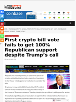 First crypto bill vote fails to get 100% Republican support despite Trump’s call - The Crypto News Wire
