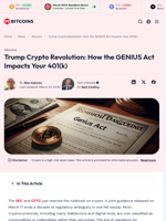 Trump Crypto Revolution: How the GENIUS Act Impacts Your 401(k) - 99Bitcoins