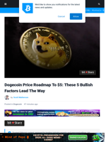 Dogecoin Price Roadmap To $5: These 5 Bullish Factors Lead The Way | Bitcoinist.com