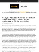 Malaysia Activates National Blockchain Infrastructure to Cement ASEAN Leadership in Digital Innovation