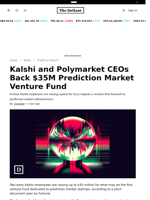 Kalshi and Polymarket CEOs Back $35M Prediction Market Venture Fund - 
