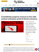 CrowdStrike projects revenue in line with analyst estimates amid AI threat concerns
