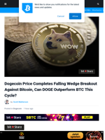 Dogecoin Price Completes Falling Wedge Breakout Against Bitcoin, Can DOGE Outperform BTC This Cycle? | Bitcoinist.com