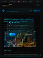 ETHFI Price Drops 3.12% as Ether.Fi Tests Key Support at $1.09 - Blockchain.News