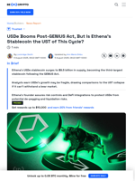 USDe Soars After GENIUS Act, But Could It Be the Next UST?