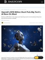 OpenAI’s $110 Billion Stunt Puts Big Tech’s AI Race On Blast - DailyCoin