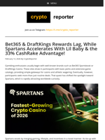 Bet365 & DraftKings Rewards Lag, While Spartans Accelerates With Lil Baby & the 33% CashRake Advantage!