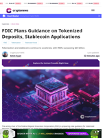 FDIC Plans Guidance on Tokenized Deposits, Stablecoin Applications