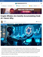 Crypto Whales Are Quietly Accumulating Ozak AI—Here’s Why