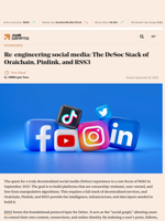 Re-engineering social media: The DeSoc Stack of Oraichain, Pinlink, and RSS3 - AMBCrypto