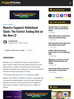 Maestro Supports Robinhood Chain: The Fastest Trading Bot on the New L2