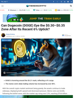Can Dogecoin (DOGE) Eye the $0.30–$0.35 Zone After Its Recent 6% Uptick?