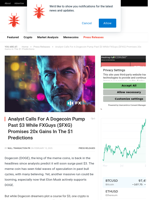 Analyst Calls For A Dogecoin Pump Past $3 While FXGuys ($FXG) Promises 20x Gains In The $1 Predictions - NullTX