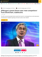 JPMorgan CEO Flags Blockchain Rivals as Kinexys Scales