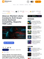 Abacus Market Likely Conducts Exit Scam Amid Darknet Instability, Reports TRM Labs – News Bytes Bitcoin News