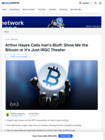 Arthur Hayes Questions Iran Bitcoin Toll Strait of Hormuz
