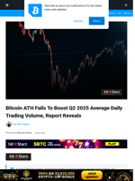 Bitcoin ATH Fails To Boost Q2 2025 Average Daily Trading Volume, Report Reveals | Bitcoinist.com
