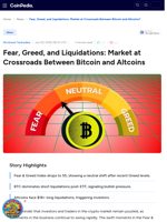 Fear, Greed, and Liquidations: Market at Crossroads Between Bitcoin and Altcoins