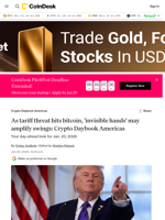 As BTC price slides on tariffs threat, market makers may amplify volatility: Crypto Daybook Americas