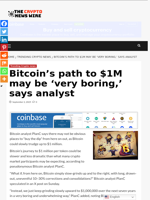 Bitcoin’s path to $1M may be ‘very boring,’ says analyst - The Crypto News Wire