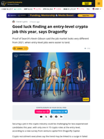 Crypto Entry-Level Jobs Are Scarce: Dragonfly Capital