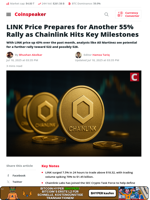 Chainlink Hits Milestones; LINK Poised for 55% Rally
