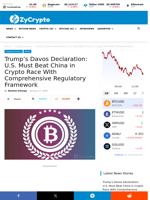 Trump's Davos Declaration: U.S. Must Beat China in Crypto Race With Comprehensive Regulatory Framework ⋆ ZyCrypto