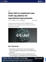 Euler DAO to implement new multi-sig address for operational improvements