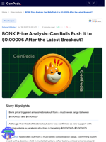 BONK Price Analysis: Can Bulls Push It to $0.00006 After the Latest Breakout?