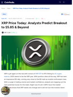 XRP Price Today: Analysts Predict Breakout to $5.85 & Beyond