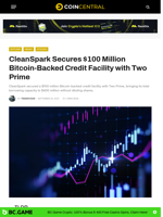 CleanSpark Secures $100 Million Bitcoin-Backed Credit Facility with Two Prime - CoinCentral
