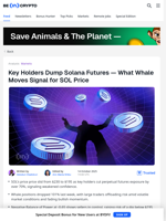 SOL Price Dips as Key Holders Dump Futures Positions