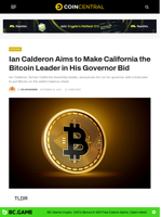 Ian Calderon Aims to Make California the Bitcoin Leader